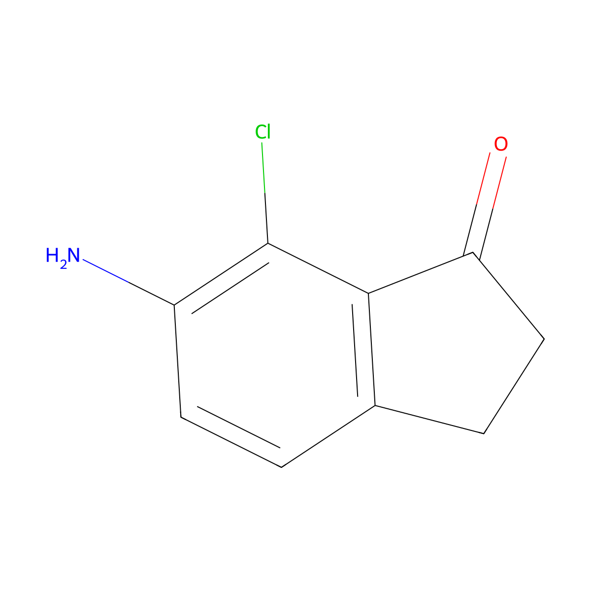 6-Amino-7-chloro-2,3-dihydro-1H-inden-1-one molecular structure, CAS 1337838-19-3
