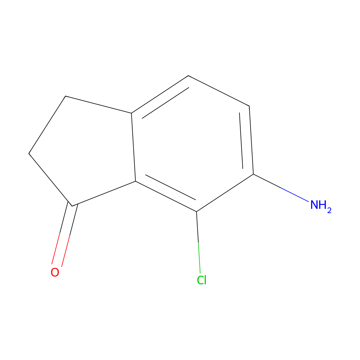 6-Amino-7-chloro-2,3-dihydro-1H-inden-1-one molecular structure, CAS 1337838-19-3