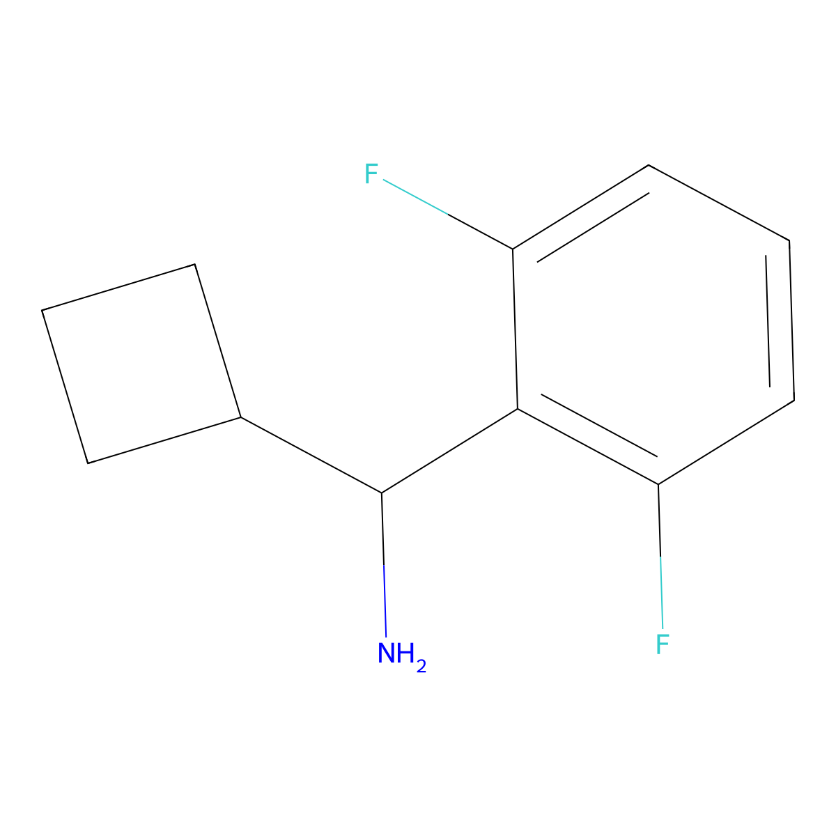 Cyclobutyl(2,6-difluorophenyl)methanamine molecular structure, CAS 1337838-38-6