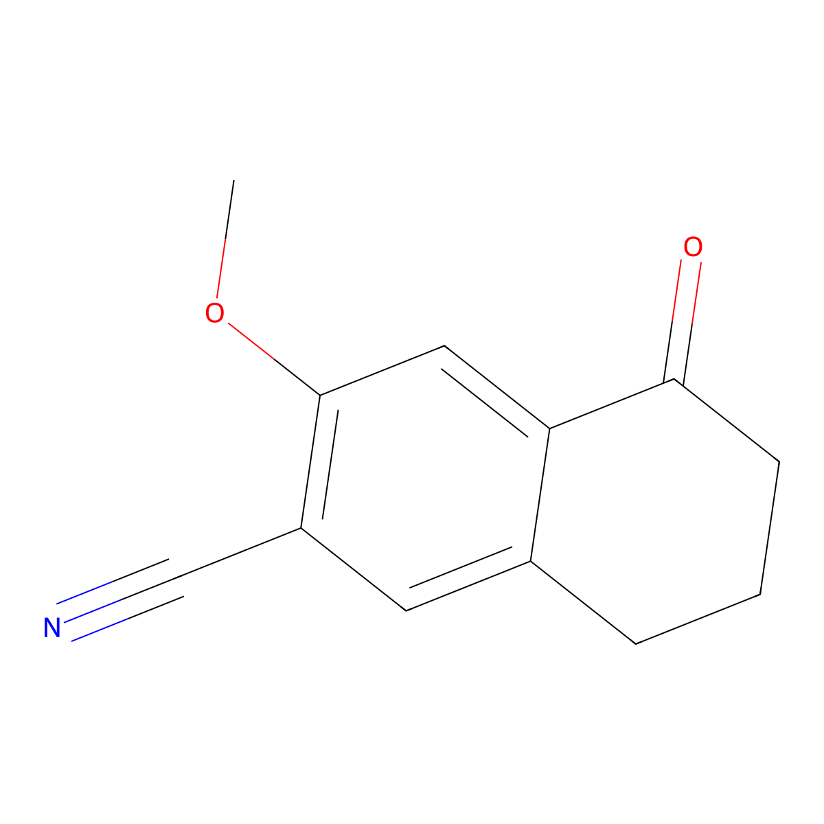 3-Methoxy-5-oxo-6,7,8-trihydronaphthalene-2-carbonitrile molecular structure, CAS 1337839-72-1