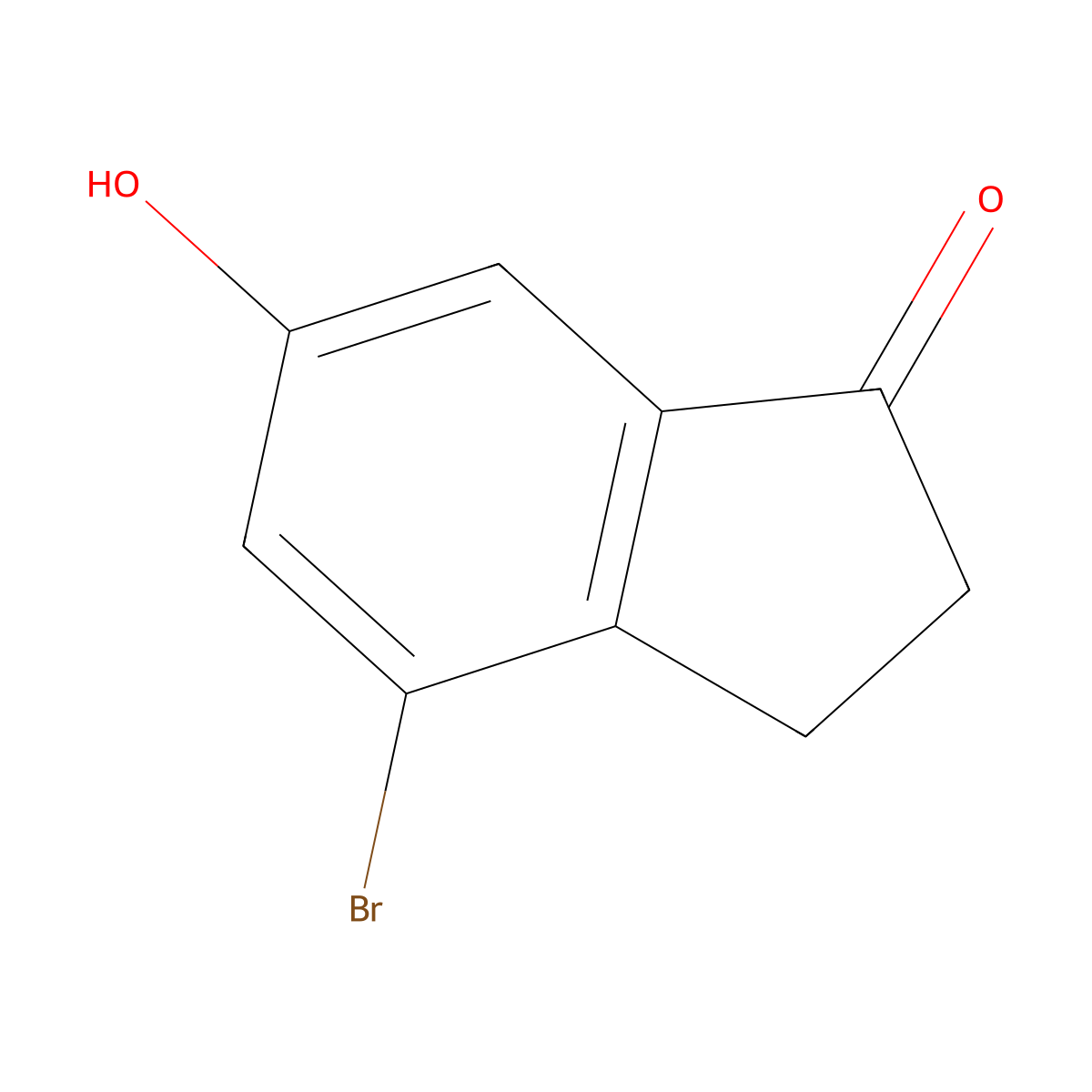 4-Bromo-6-hydroxy-2,3-dihydro-1H-inden-1-one molecular structure, CAS 1337844-97-9