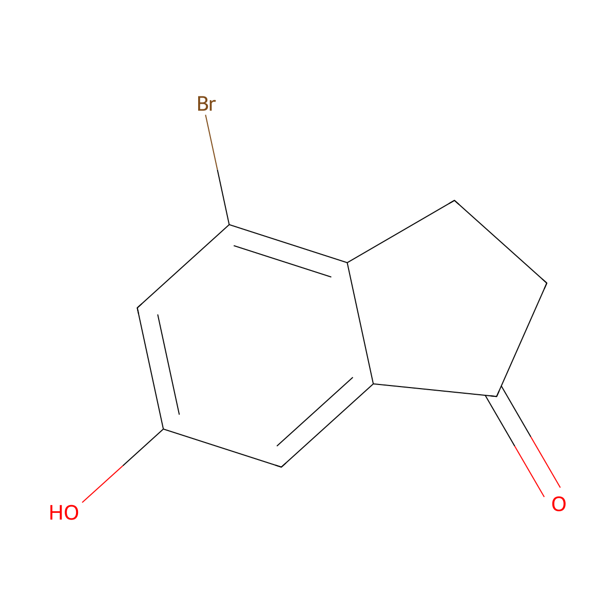 4-Bromo-6-hydroxy-2,3-dihydro-1H-inden-1-one molecular structure, CAS 1337844-97-9