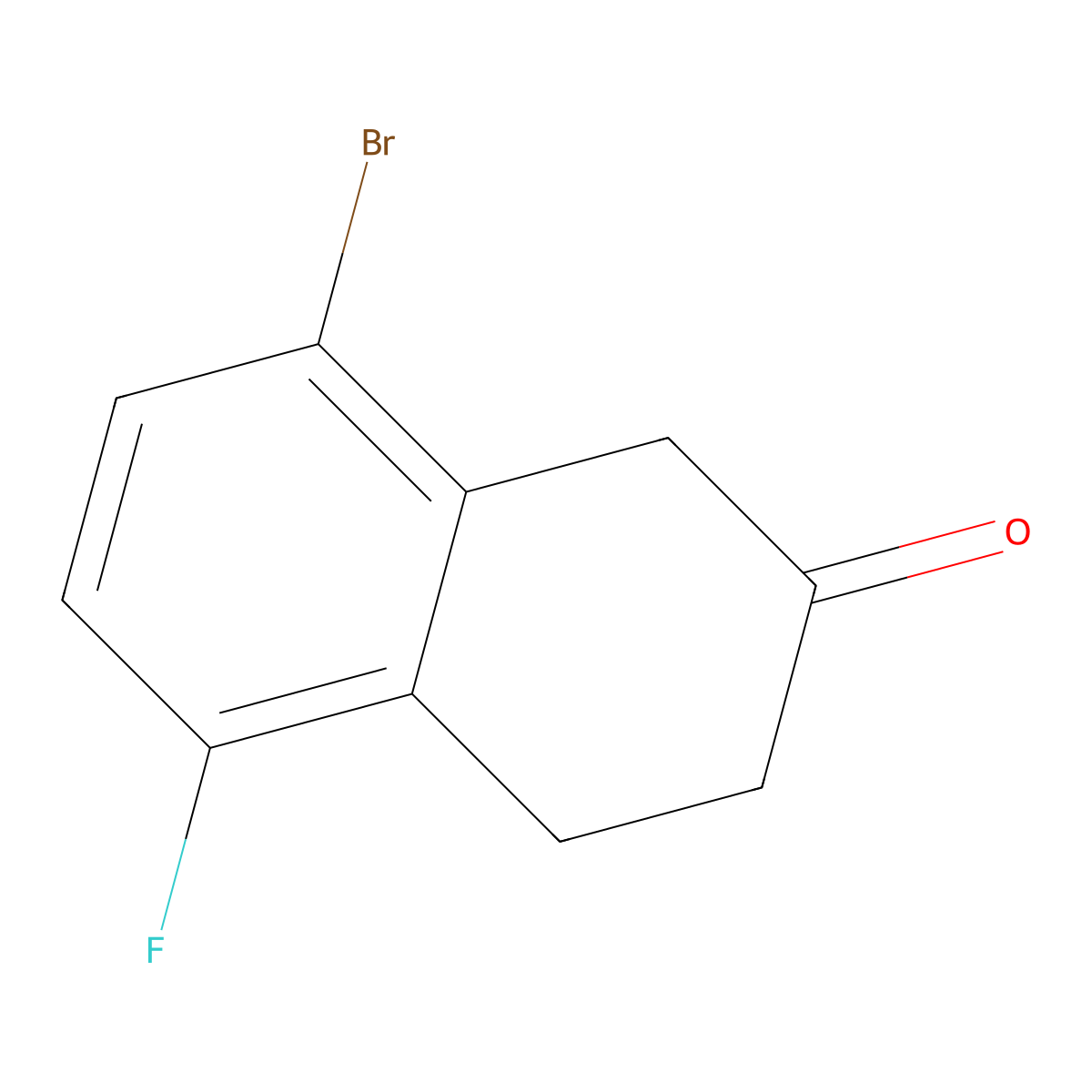 8-Bromo-5-fluoro-3,4-dihydronaphthalen-2(1H)-one molecular structure, CAS 1337856-48-0
