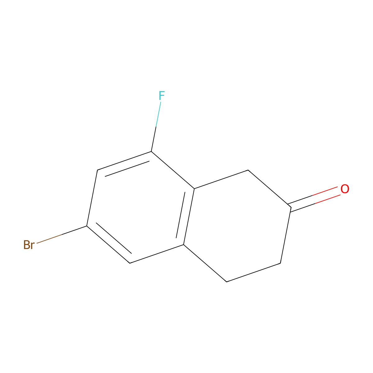 6-Bromo-8-fluoro-3,4-dihydronaphthalen-2(1H)-one molecular structure, CAS 1337857-08-5