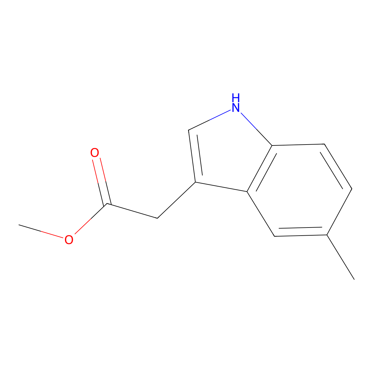 Methyl 2-(5-Methyl-3-indolyl)acetate molecular structure, CAS 1337870-84-4