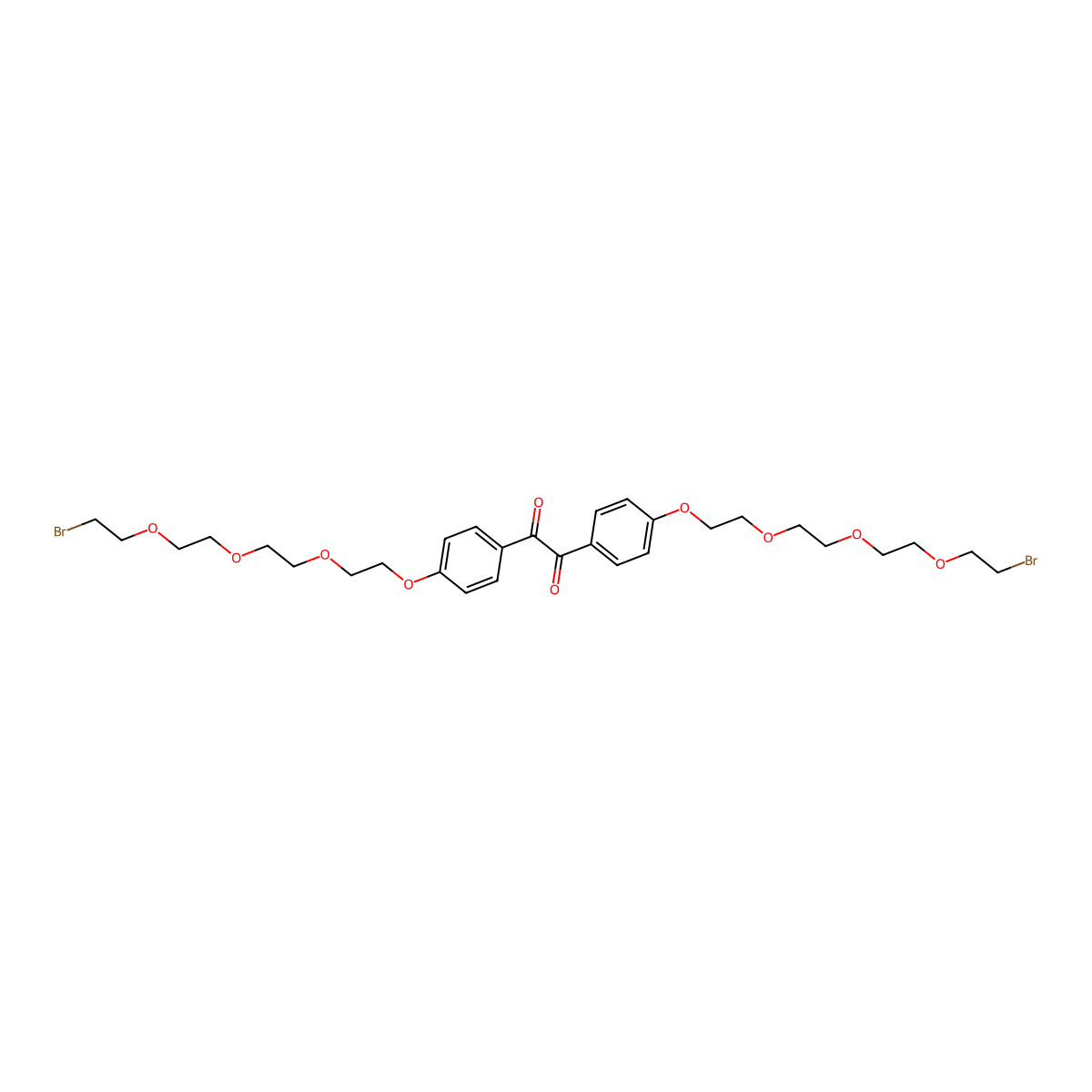 1,2-Bis(4-(2-(2-(2-(2-bromoethoxy)ethoxy)ethoxy)ethoxy)phenyl)ethane-1,2-dione molecular structure, CAS 1337875-73-6