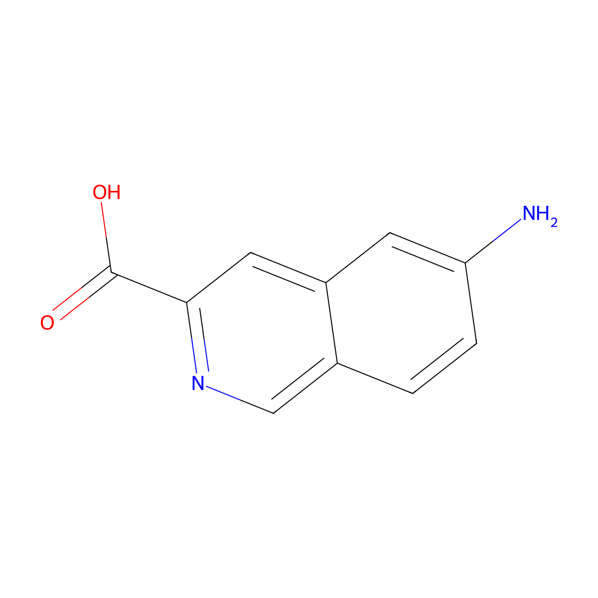6-Aminoisoquinoline-3-carboxylic acid molecular structure, CAS 1337879-46-5