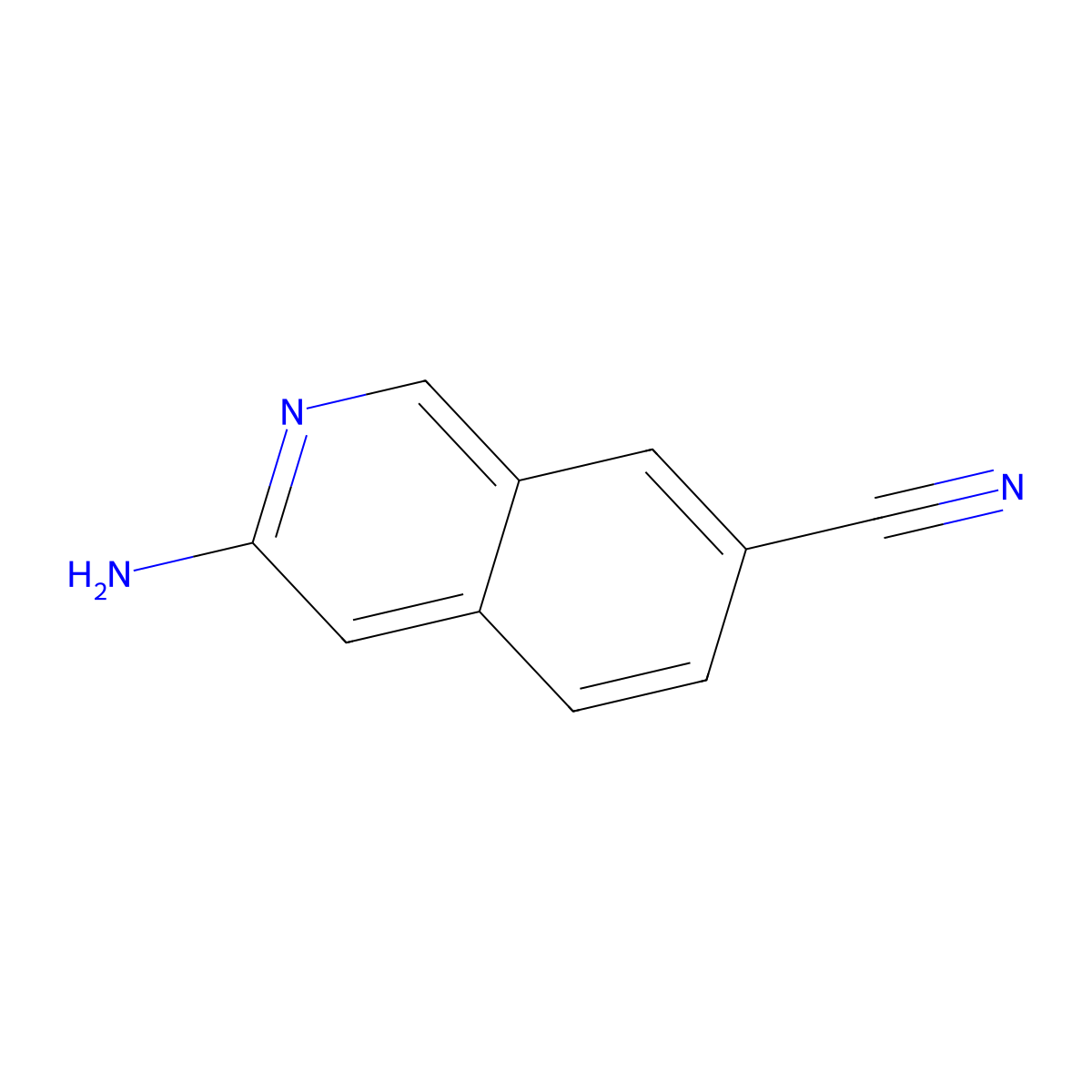 3-Aminoisoquinoline-7-carbonitrile molecular structure, CAS 1337879-47-6