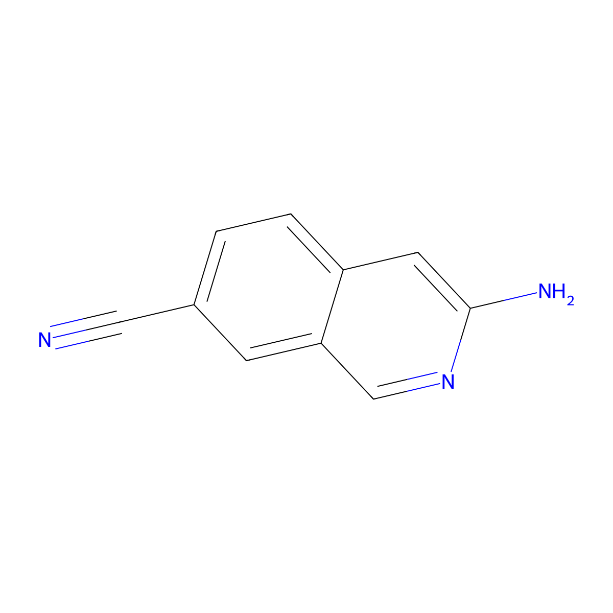 3-Aminoisoquinoline-7-carbonitrile molecular structure, CAS 1337879-47-6
