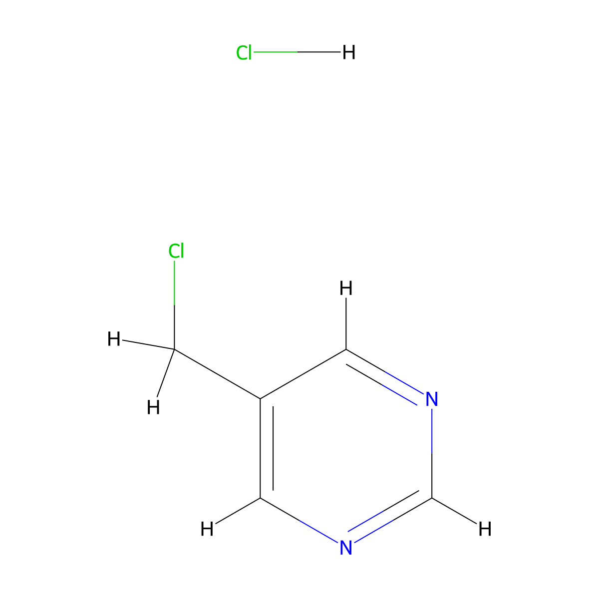 5-(Chloromethyl)pyrimidine hydrochloride molecular structure, CAS 1337879-54-5