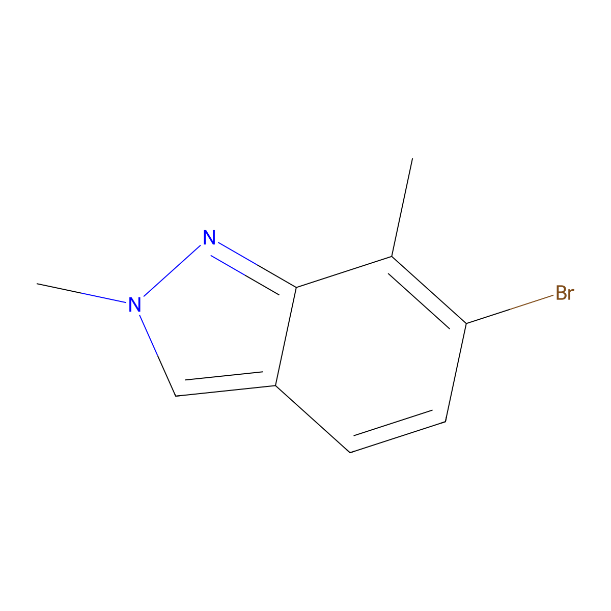 6-Bromo-2,7-dimethyl-2H-indazole molecular structure, CAS 1337879-59-0