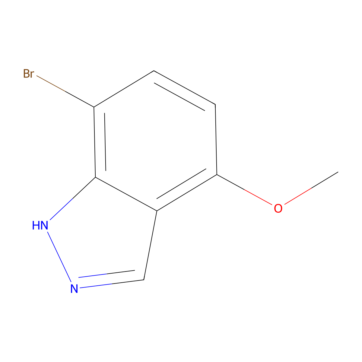 7-Bromo-4-methoxy-1H-indazole molecular structure, CAS 1337879-62-5
