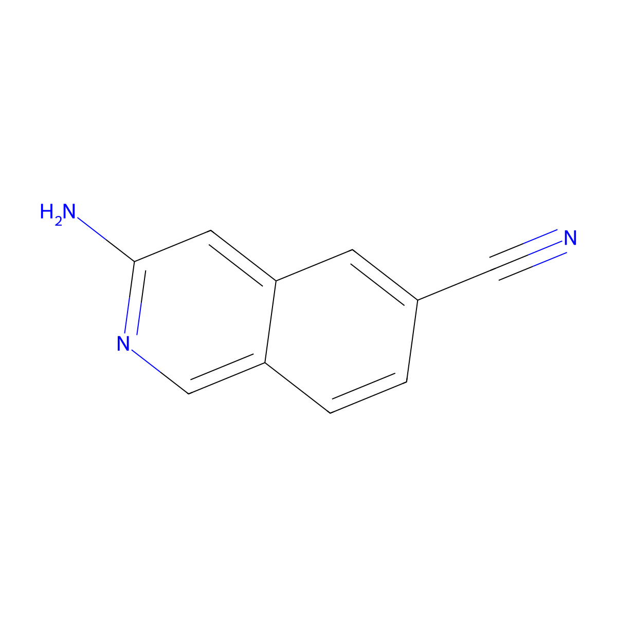3-Aminoisoquinoline-6-carbonitrile molecular structure, CAS 1337879-68-1