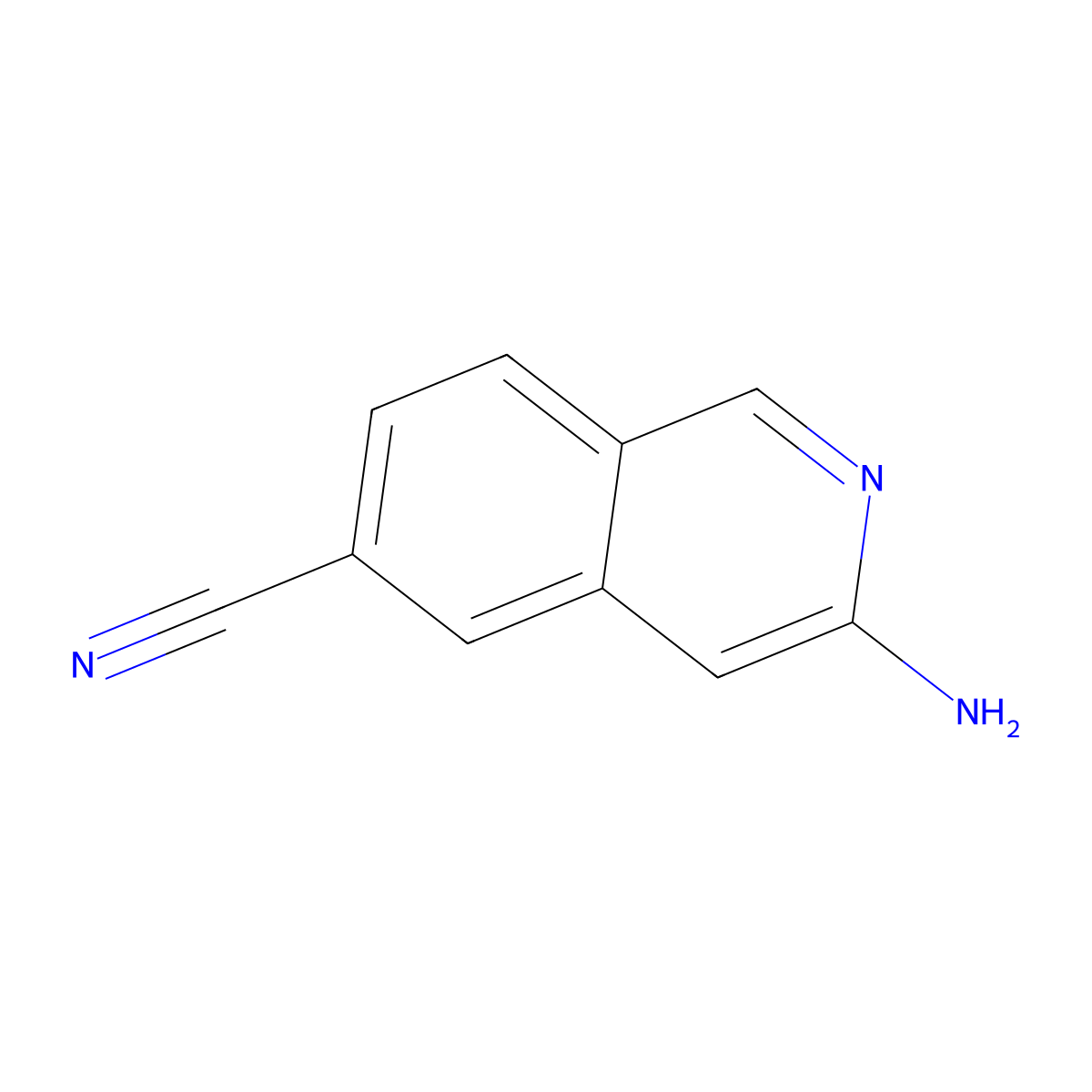 3-Aminoisoquinoline-6-carbonitrile molecular structure, CAS 1337879-68-1