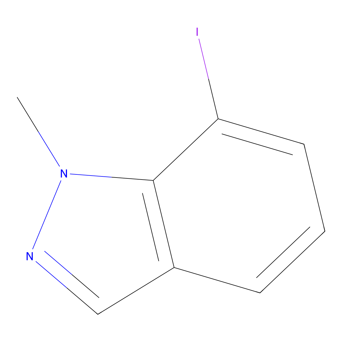 7-Iodo-1-methyl-1H-indazole molecular structure, CAS 1337879-75-0