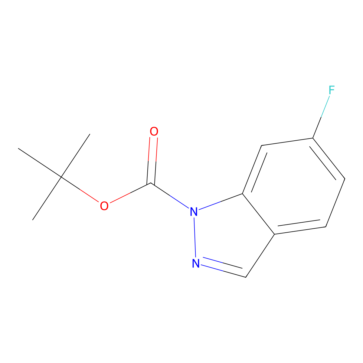 tert-Butyl 6-fluoro-1H-indazole-1-carboxylate molecular structure, CAS 1337879-80-7