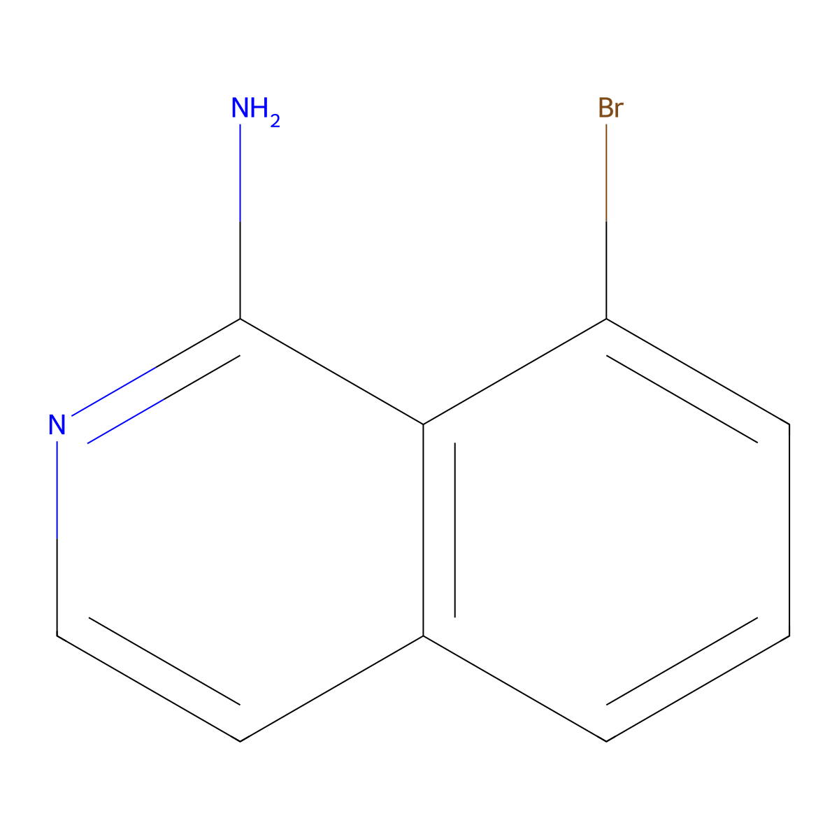 8-Bromoisoquinolin-1-amine molecular structure, CAS 1337879-85-2