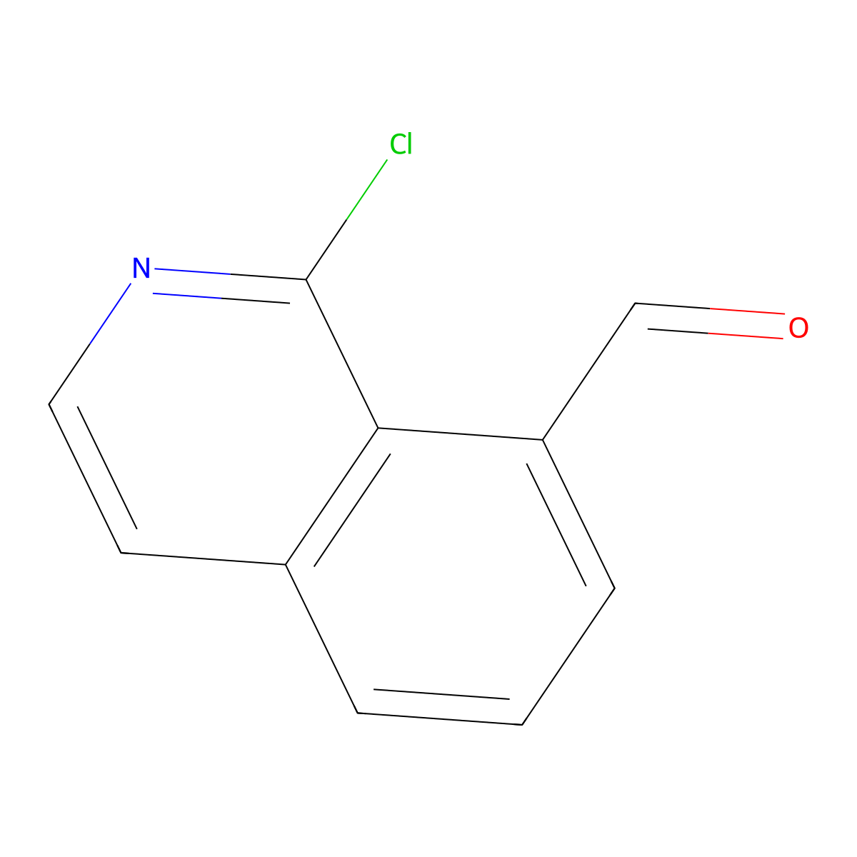 1-Chloroisoquinoline-8-carbaldehyde molecular structure, CAS 1337879-86-3