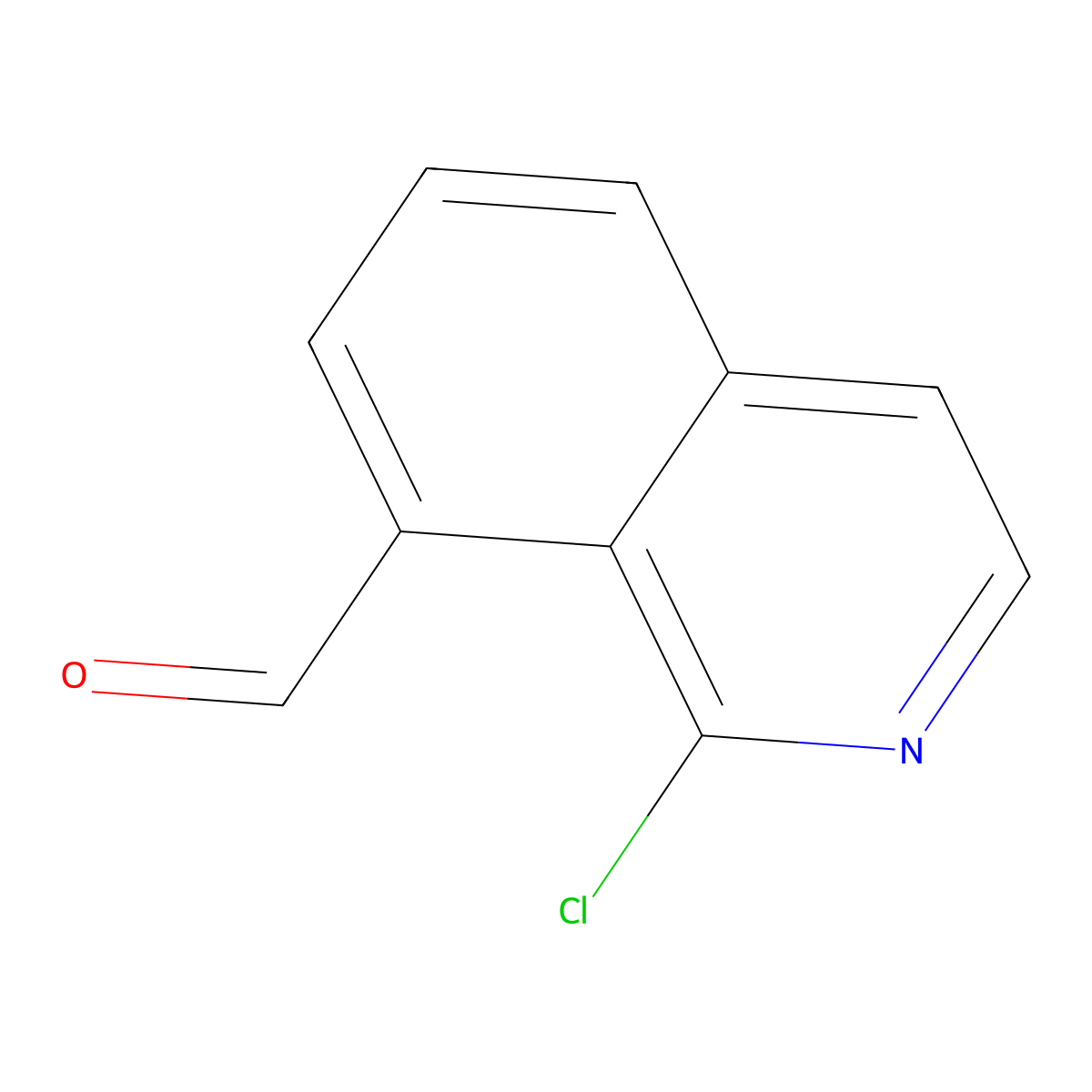 1-Chloroisoquinoline-8-carbaldehyde molecular structure, CAS 1337879-86-3
