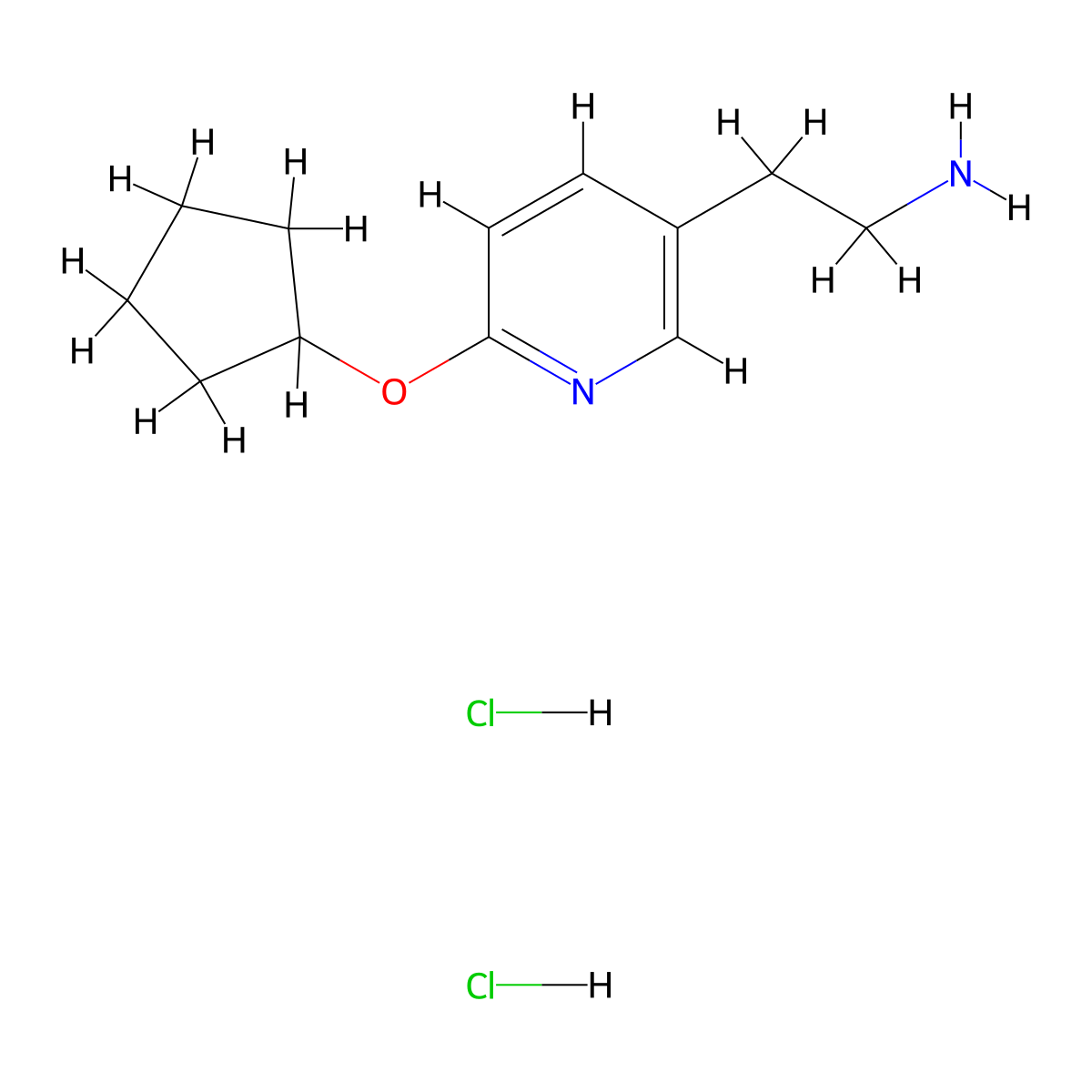 2-(6-(Cyclopentyloxy)pyridin-3-yl)ethanamine dihydrochloride molecular structure, CAS 1337879-88-5