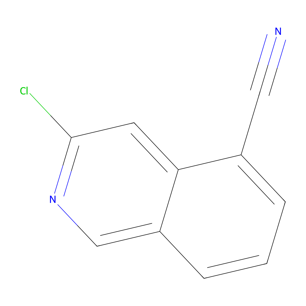 3-Chloroisoquinoline-5-carbonitrile molecular structure, CAS 1337879-92-1