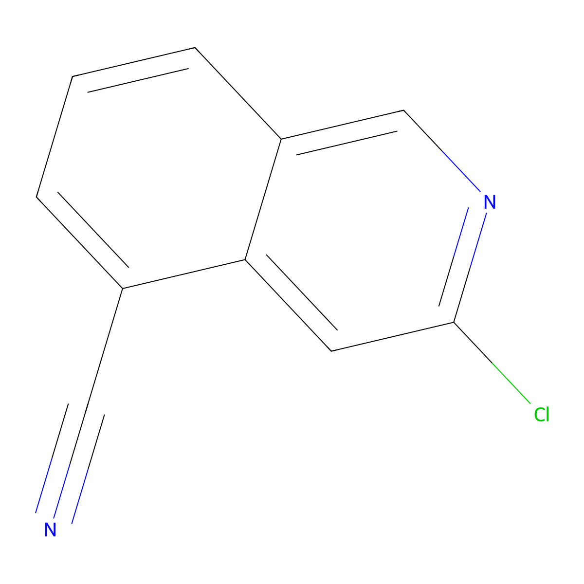 3-Chloroisoquinoline-5-carbonitrile molecular structure, CAS 1337879-92-1