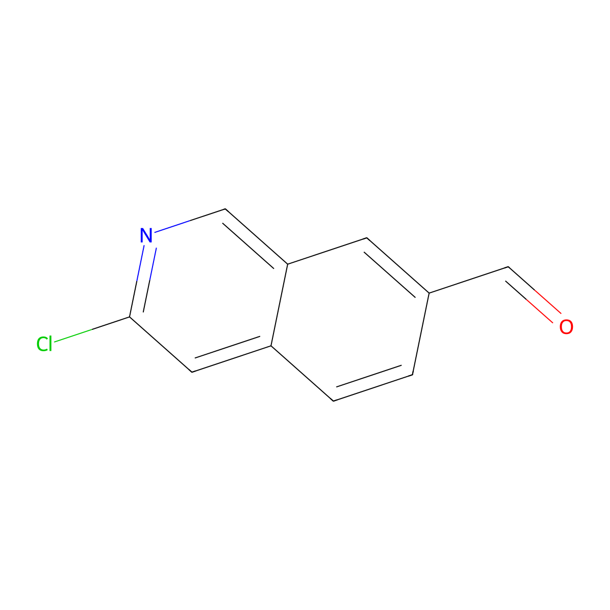 3-Chloroisoquinoline-7-carbaldehyde molecular structure, CAS 1337879-96-5