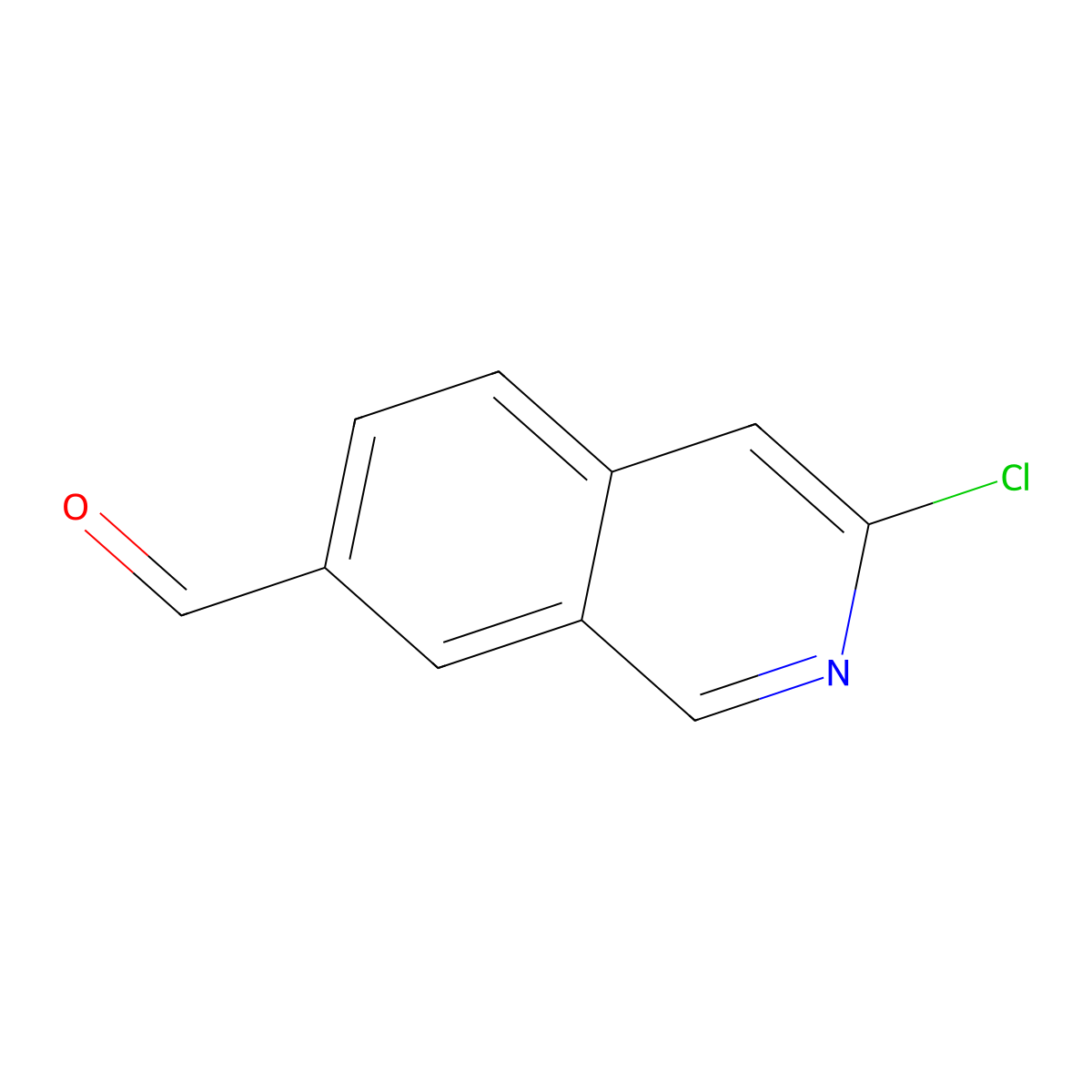 3-Chloroisoquinoline-7-carbaldehyde molecular structure, CAS 1337879-96-5