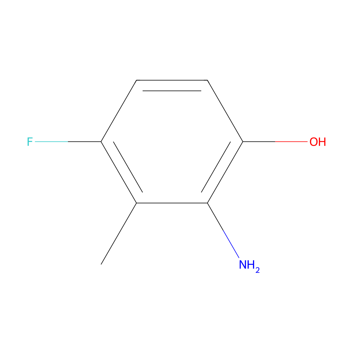 2-Amino-4-fluoro-3-methylphenol molecular structure, CAS 133788-78-0
