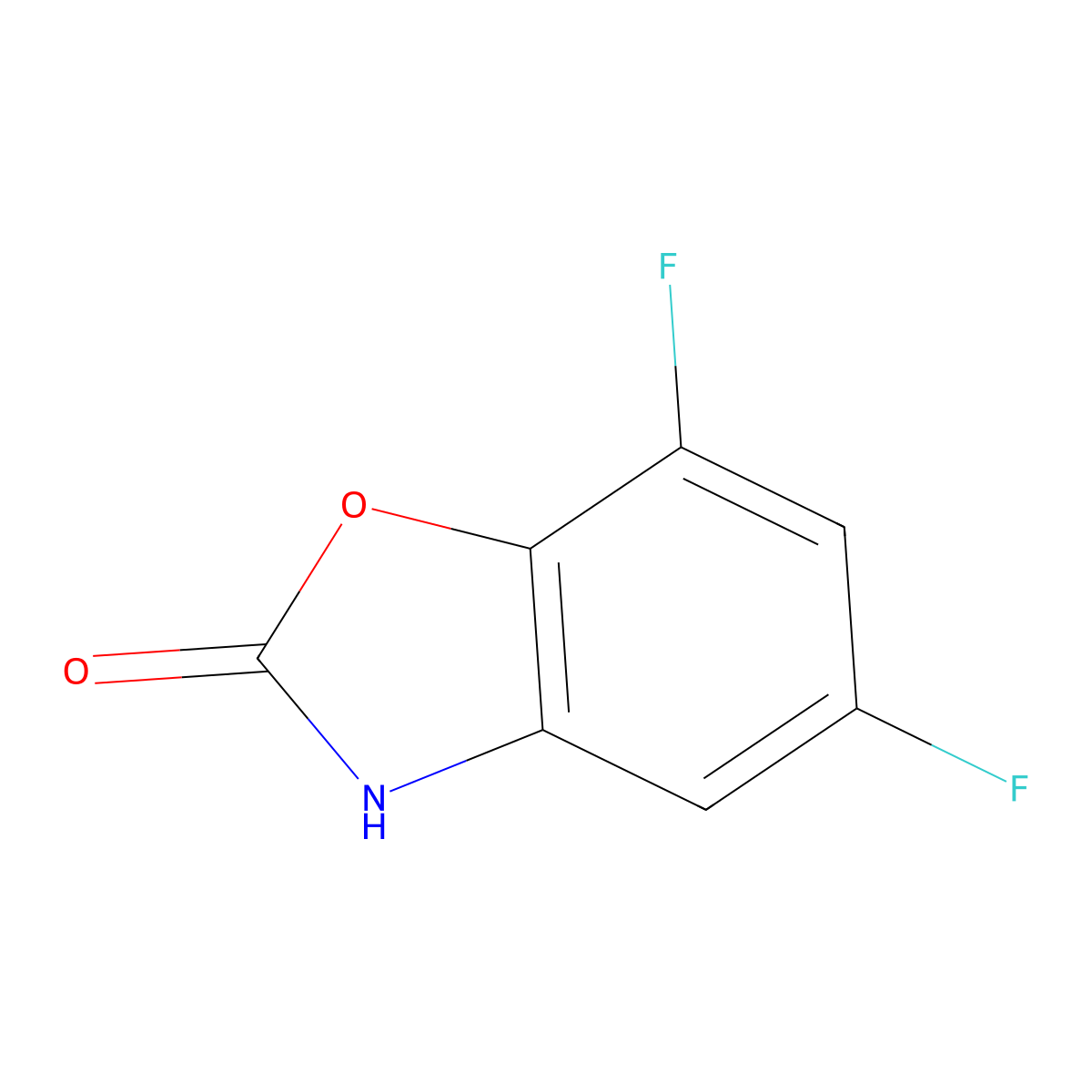 5,7-Difluoro-2,3-dihydro-1,3-benzoxazol-2-one molecular structure, CAS 133788-82-6