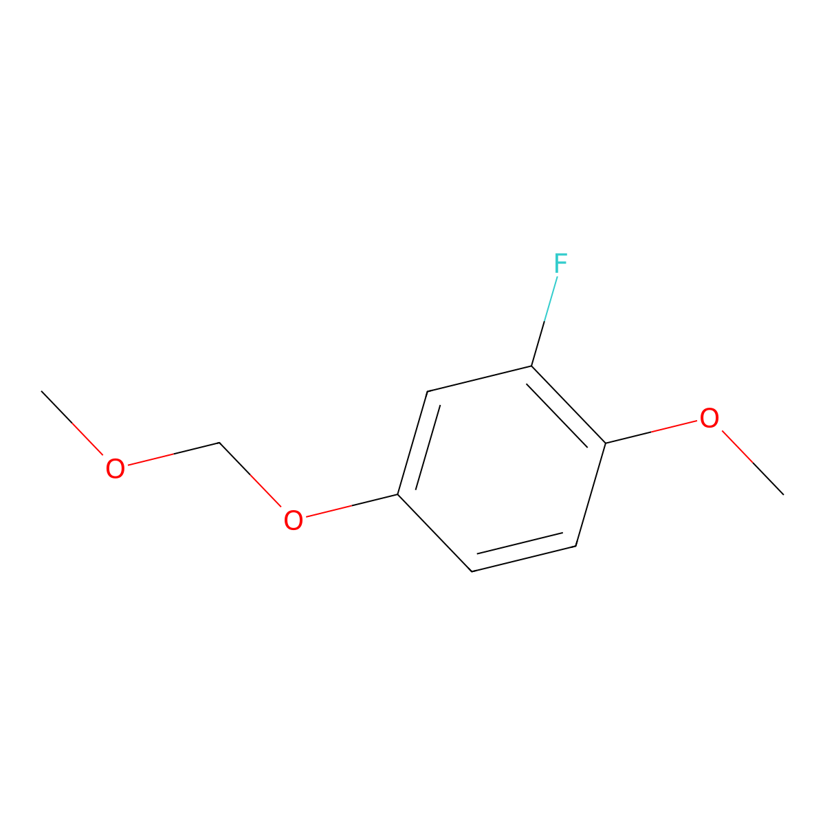 2-Fluoro-1-methoxy-4-methoxymethoxybenzene molecular structure, CAS 133788-99-5