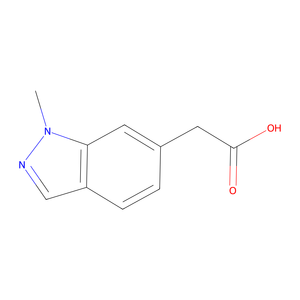 2-(1-Methyl-1H-indazol-6-yl)acetic acid molecular structure, CAS 1337880-00-8
