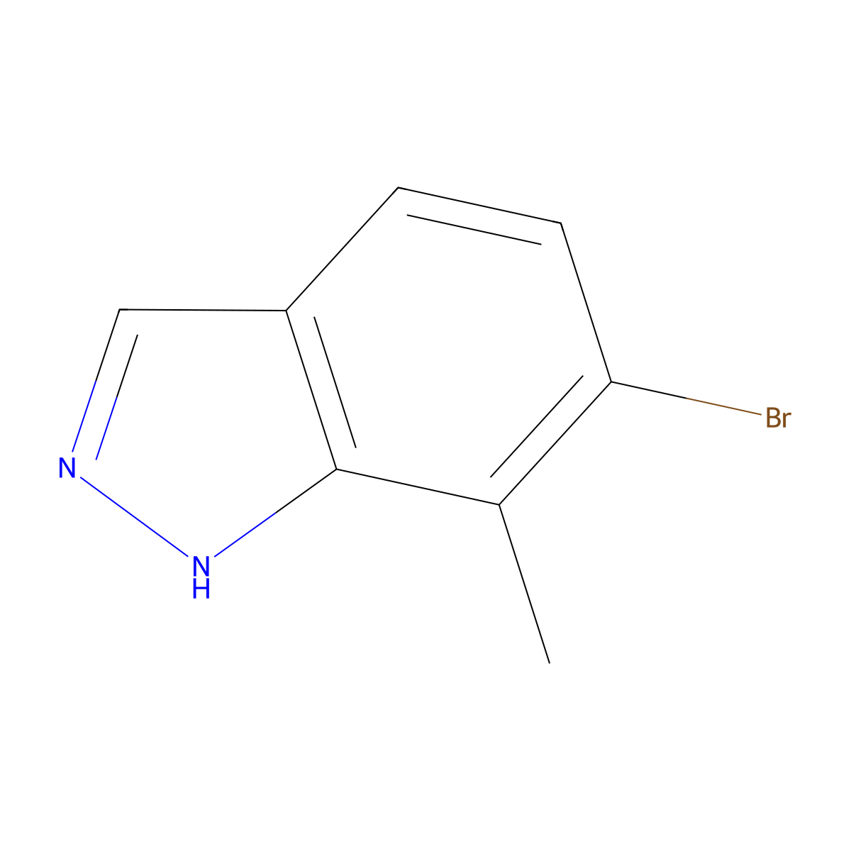 6-bromo-7-methyl-1H-indazole molecular structure, CAS 1337880-06-4