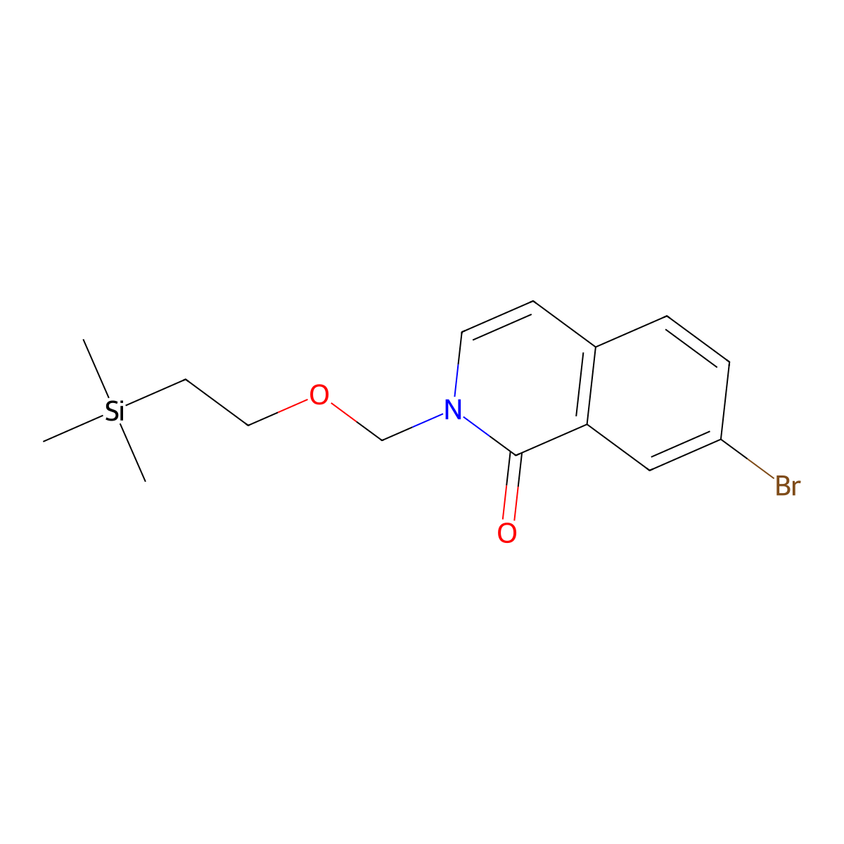 2-((2-(Trimethylsilyl)ethoxy)methyl)-7-bromoisoquinolin-1(2H)-one molecular structure, CAS 1337880-08-6