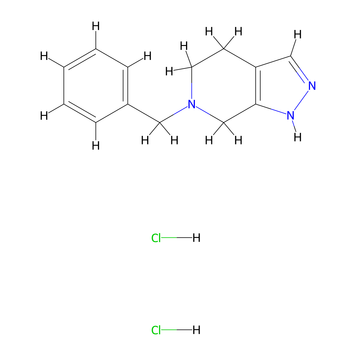6-Benzyl-4,5,6,7-tetrahydro-1H-pyrazolo[3,4-c]pyridine dihydrochloride molecular structure, CAS 1337880-11-1