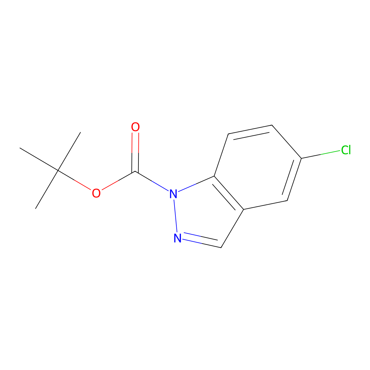 tert-Butyl 5-chloro-1H-indazole-1-carboxylate molecular structure, CAS 1337880-35-9