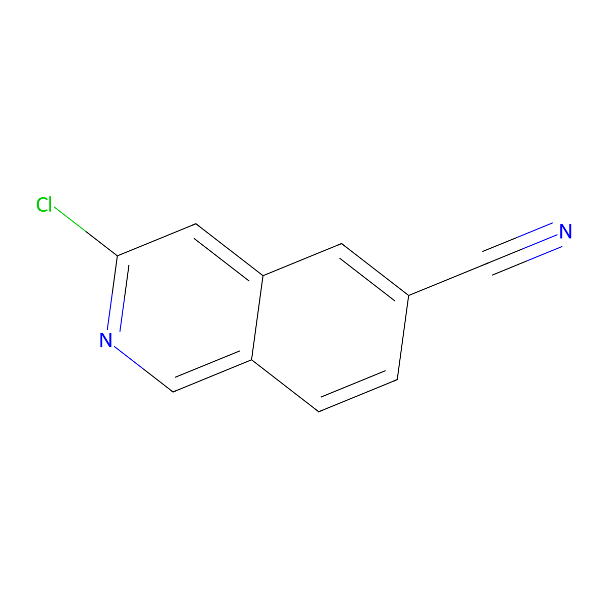 6-Isoquinolinecarbonitrile, 3-chloro- molecular structure, CAS 1337880-36-0