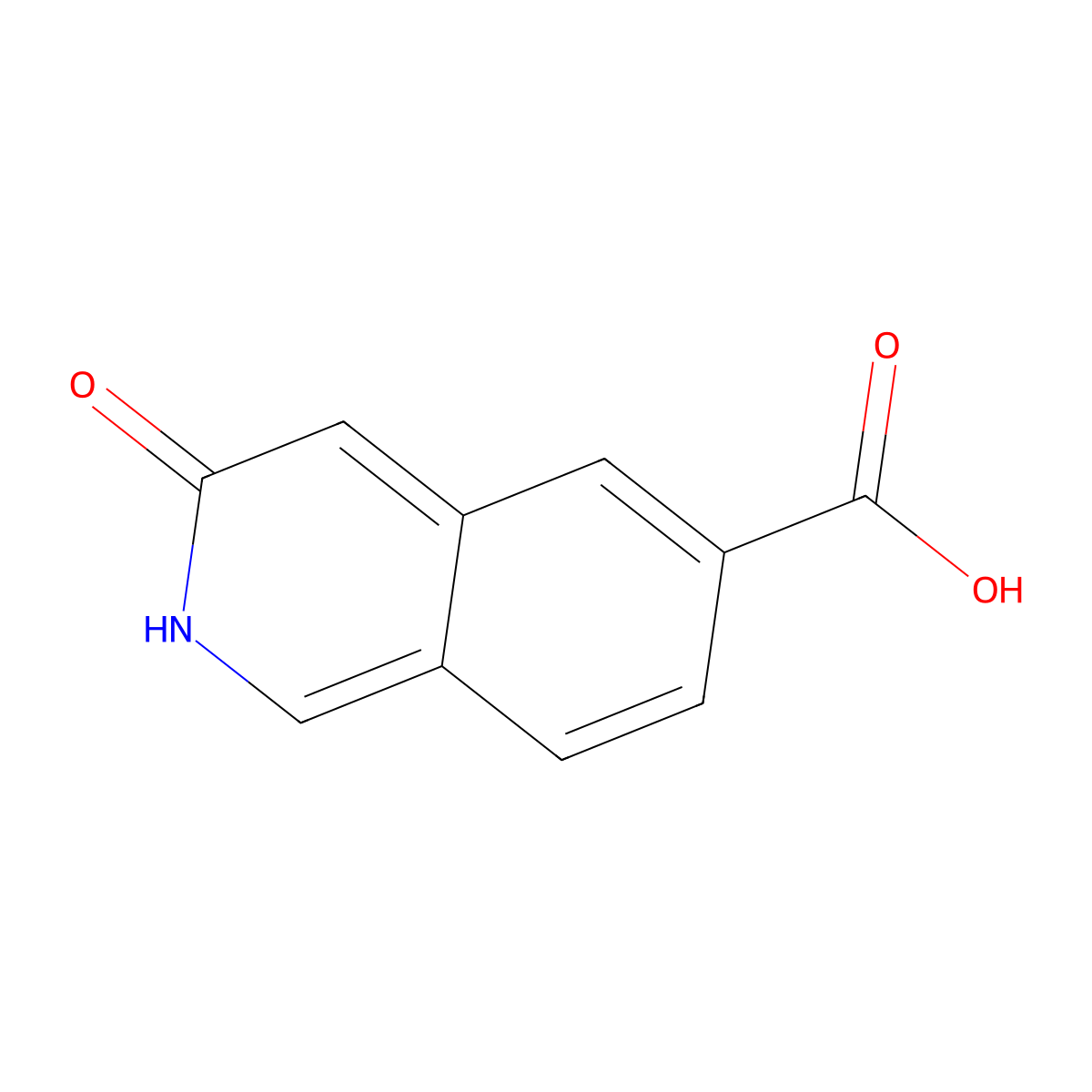 3-Hydroxyisoquinoline-6-carboxylic acid molecular structure, CAS 1337880-39-3