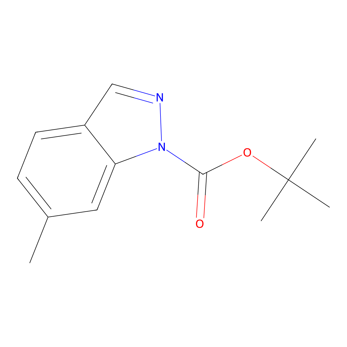 tert-Butyl 6-methyl-1H-indazole-1-carboxylate molecular structure, CAS 1337880-44-0