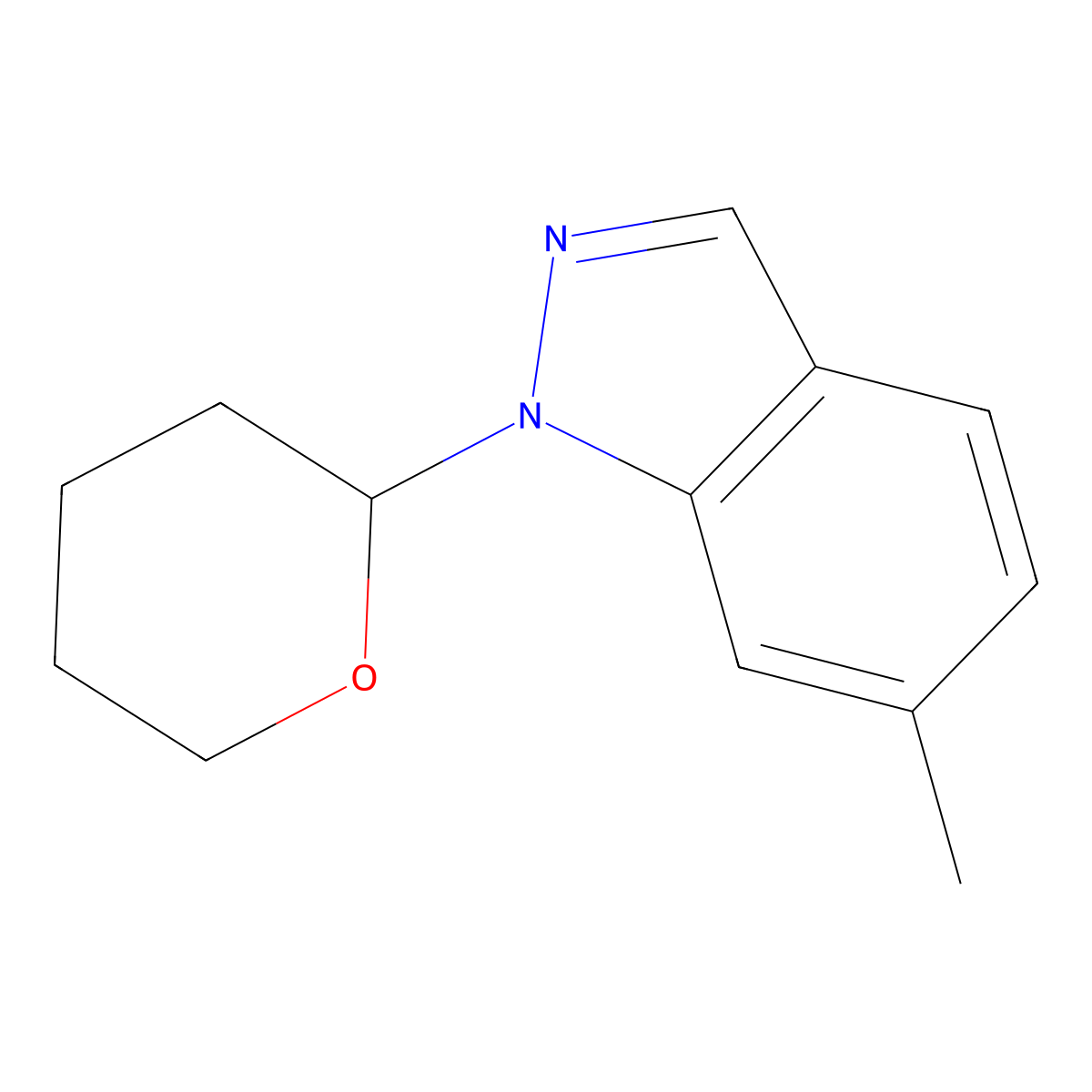 6-Methyl-1-(oxan-2-yl)indazole molecular structure, CAS 1337880-45-1