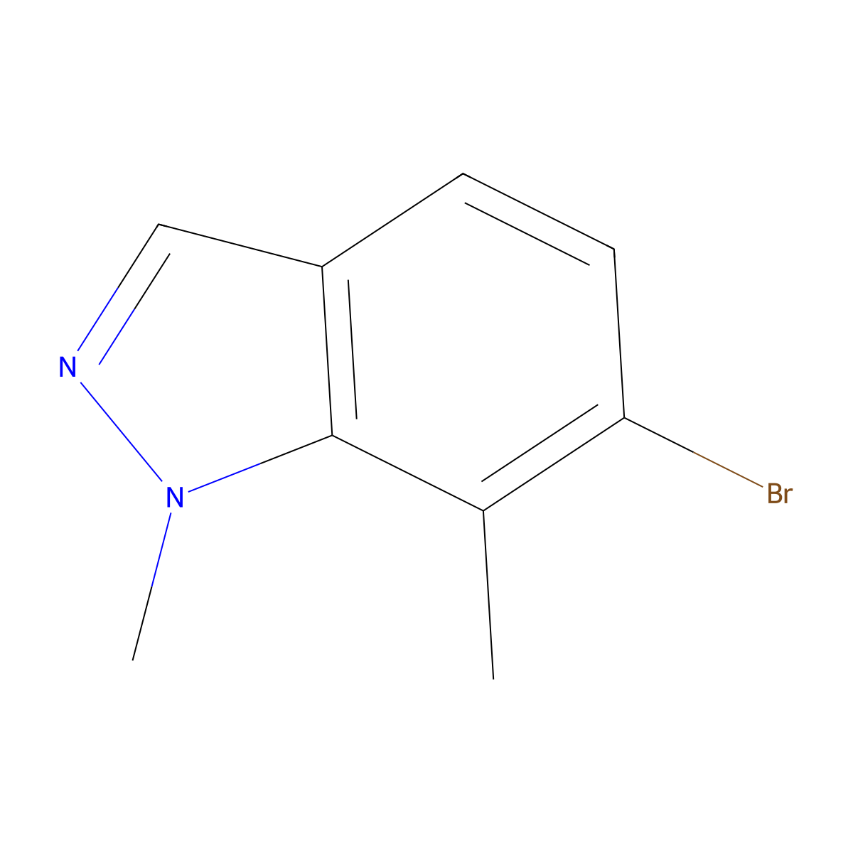 6-Bromo-1,7-dimethyl-indazole molecular structure, CAS 1337880-48-4