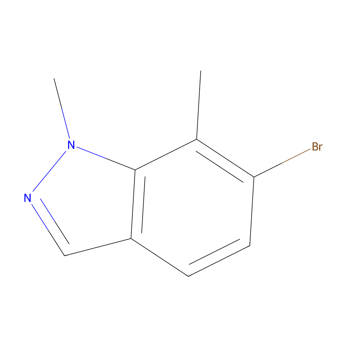 6-Bromo-1,7-dimethyl-indazole molecular structure, CAS 1337880-48-4