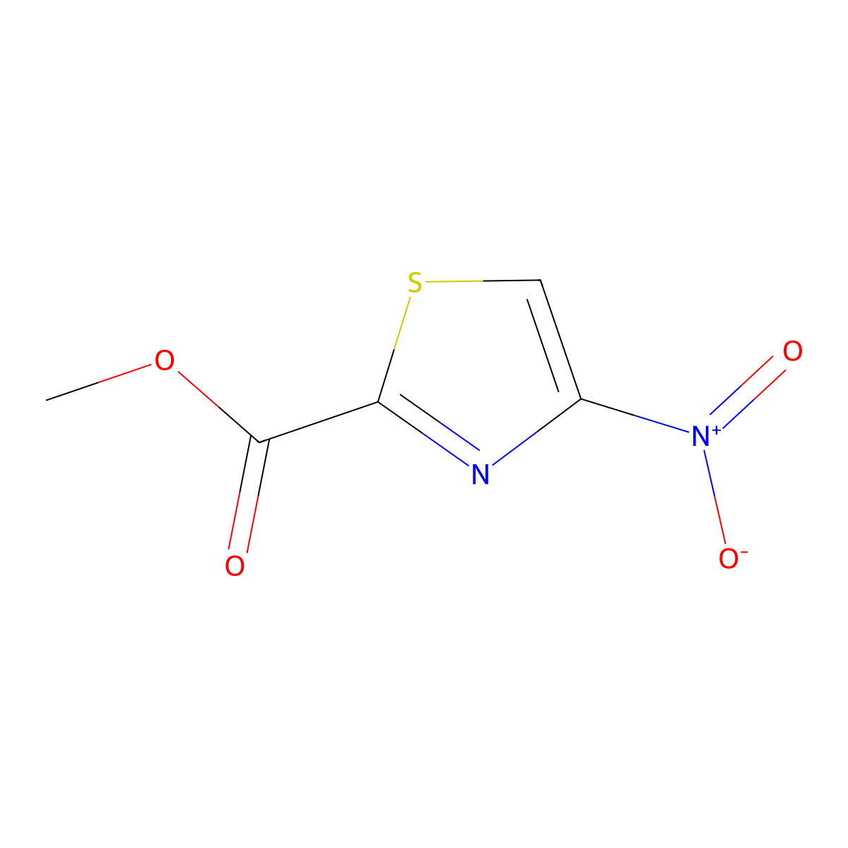 Methyl 4-nitro-1,3-thiazole-2-carboxylate molecular structure, CAS 1337880-63-3