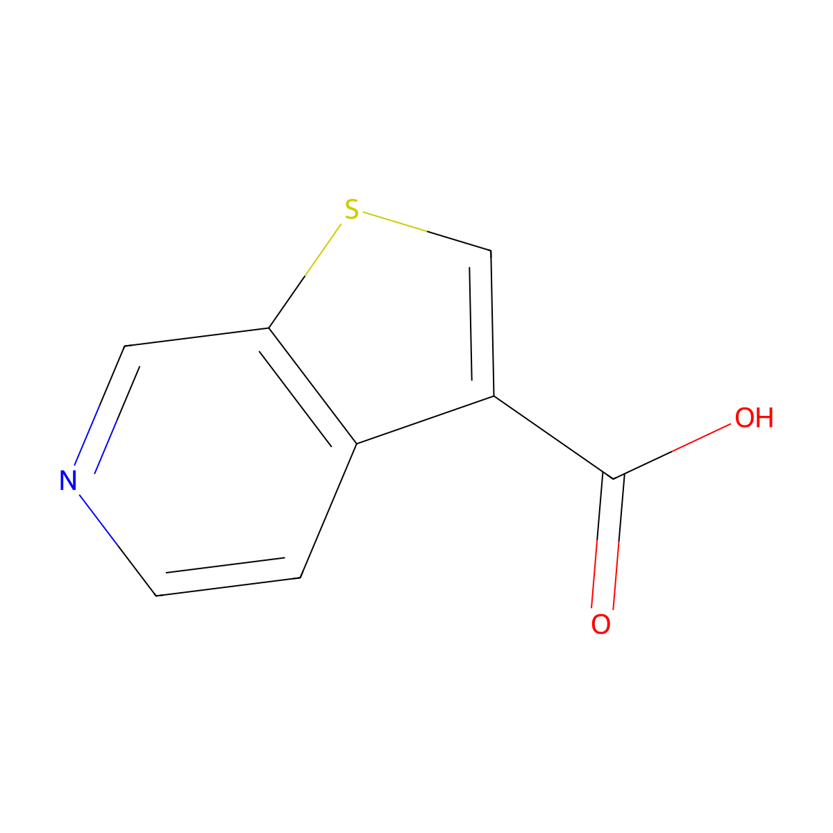 Thieno[2,3-c]pyridine-3-carboxylic acid molecular structure, CAS 1337880-68-8