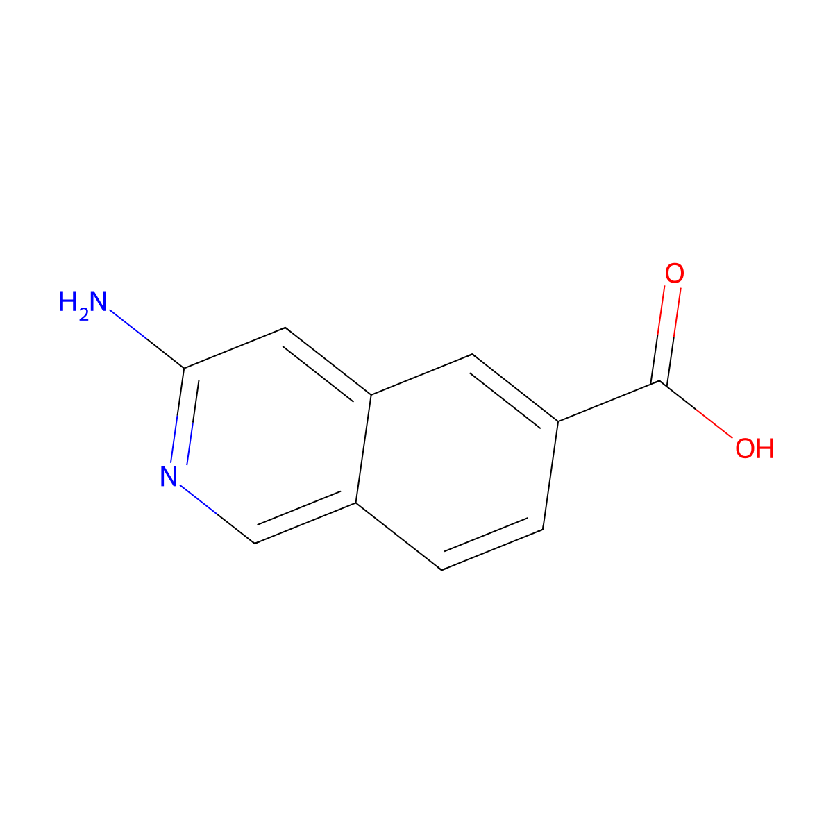 3-Aminoisoquinoline-6-carboxylic acid molecular structure, CAS 1337880-79-1