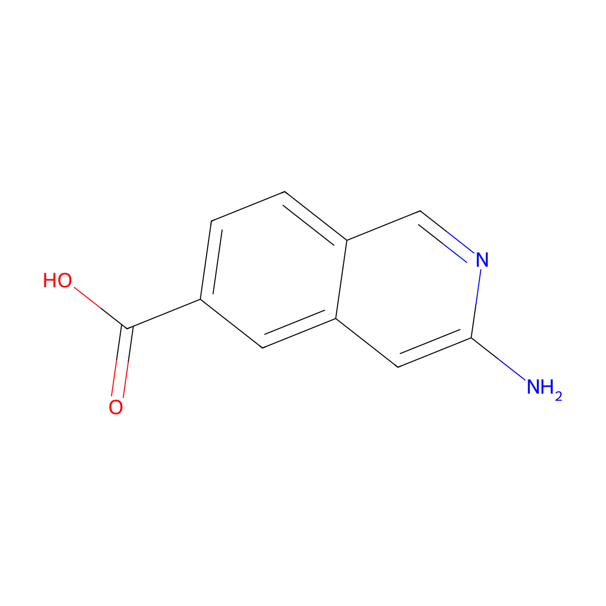 3-Aminoisoquinoline-6-carboxylic acid molecular structure, CAS 1337880-79-1