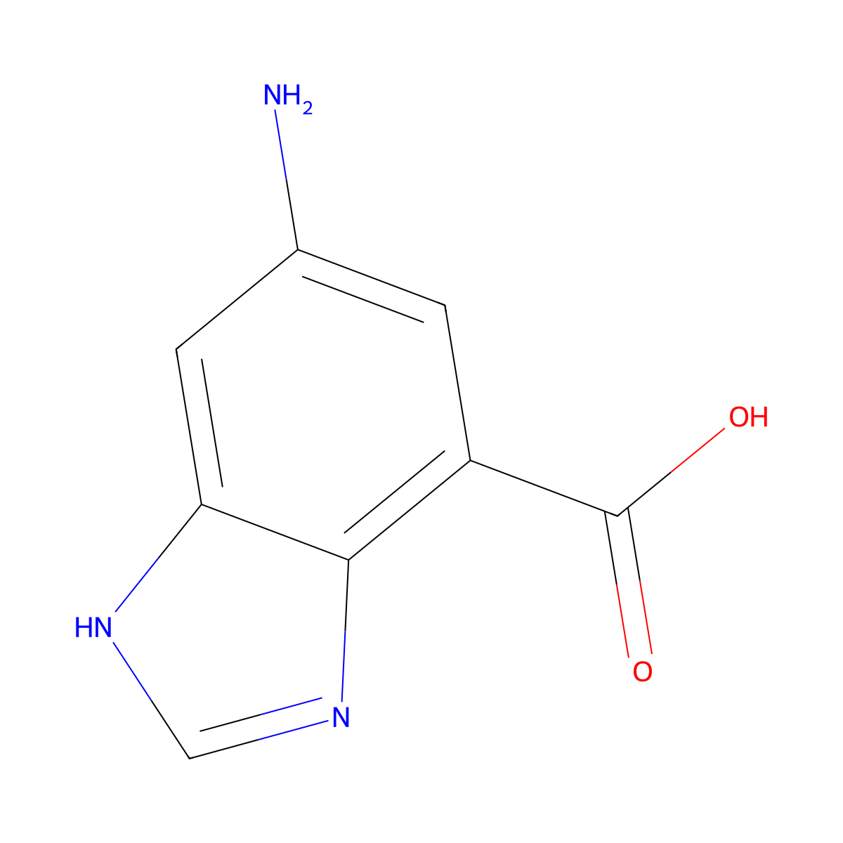6-Amino-1H-benzo[d]imidazole-4-carboxylic acid molecular structure, CAS 1337880-99-5