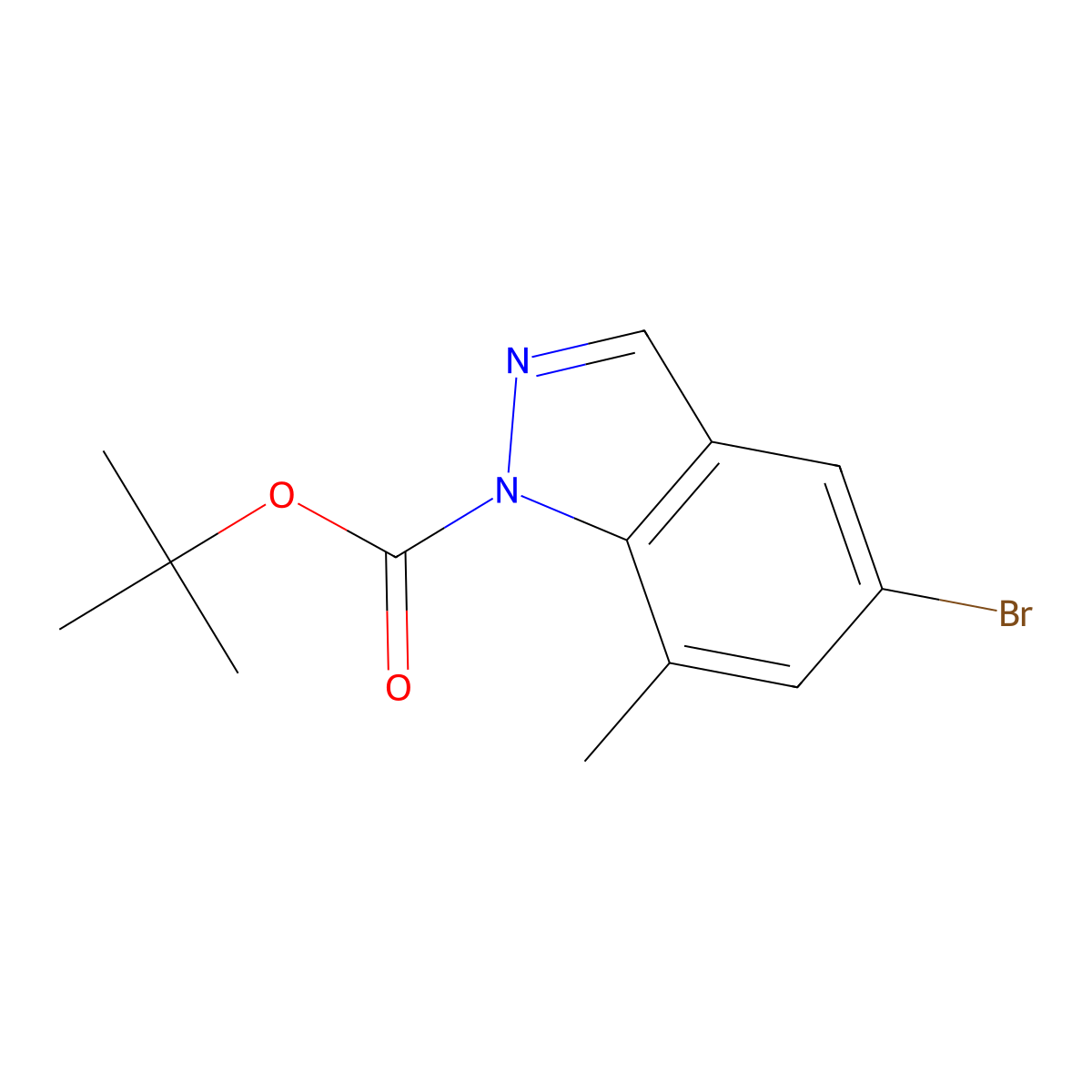 1,1-Dimethylethyl 5-bromo-7-methyl-1H-indaZole-1-carboxylate molecular structure, CAS 1337881-04-5