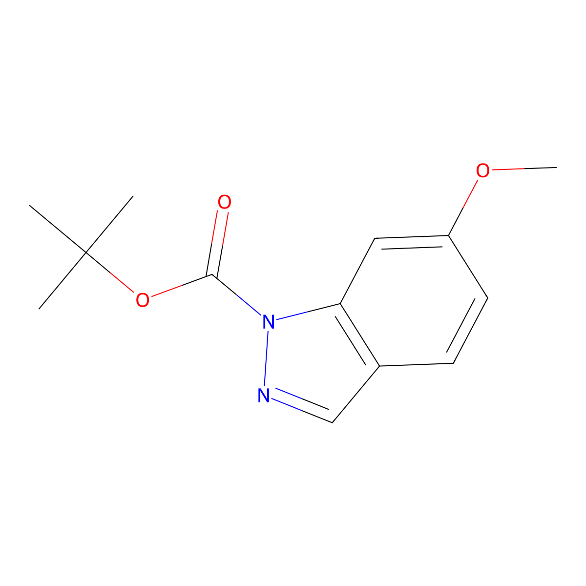 tert-Butyl 6-methoxy-1H-indazole-1-carboxylate molecular structure, CAS 1337881-13-6