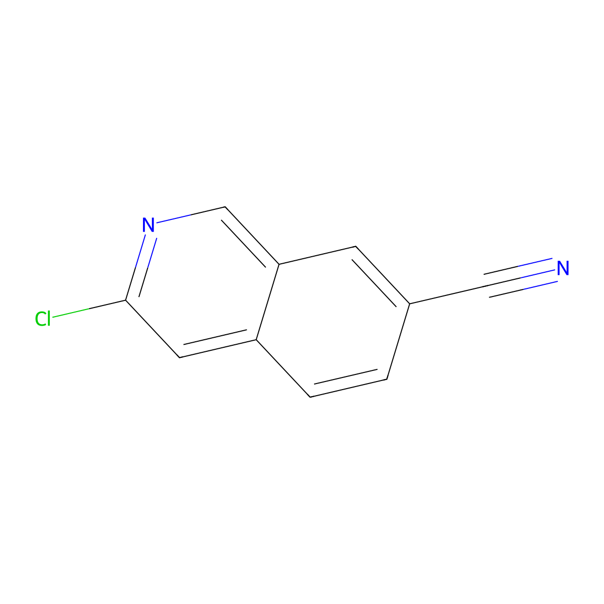 3-Chloroisoquinoline-7-carbonitrile molecular structure, CAS 1337881-31-8